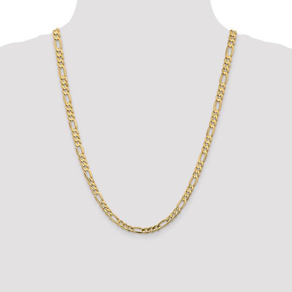Leslie's 14k 5.5mm Concave Open Figaro Chain - Image 4