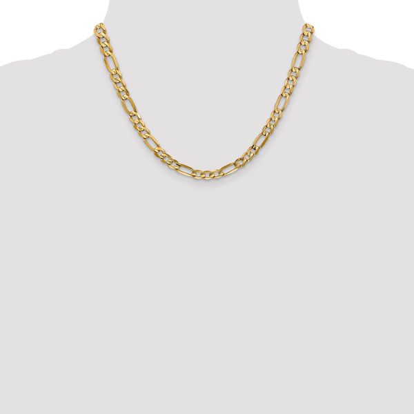 Leslie's 14k 6mm Concave Open Figaro Chain - Image 4