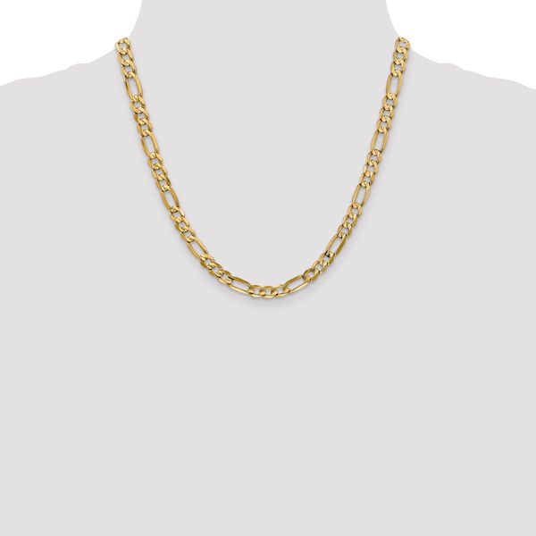 Leslie's 14k 6mm Concave Open Figaro Chain - Image 4