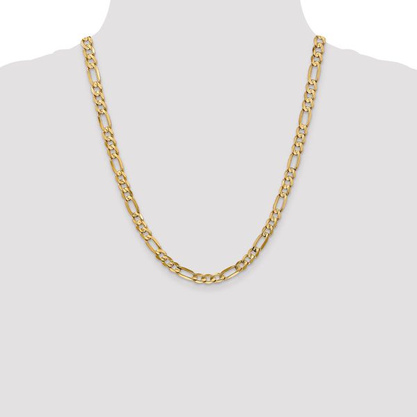 Leslie's 14k 6mm Concave Open Figaro Chain - Image 4