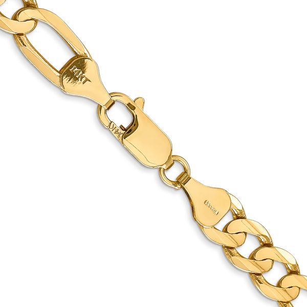 Leslie's 14k 6.75mm Concave Open Figaro Chain - Image 3