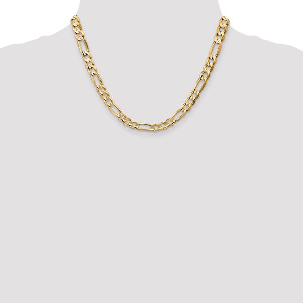 Leslie's 14k 6.75mm Concave Open Figaro Chain - Image 4