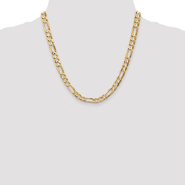 Leslie's 14k 6.75mm Concave Open Figaro Chain - Image 4