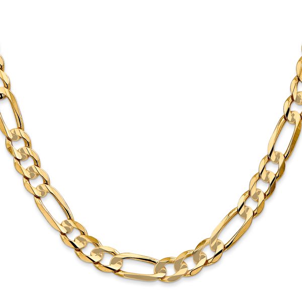 Leslie's 14k 6.75mm Concave Open Figaro Chain - Image 2