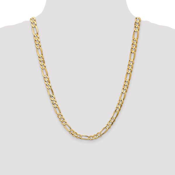Leslie's 14k 6.75mm Concave Open Figaro Chain - Image 4