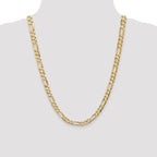 Leslie's 14k 6.75mm Concave Open Figaro Chain - Image 4