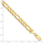 Leslie's 14k 6.75mm Concave Open Figaro Chain - Image 2