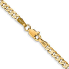 Leslie's 14k 3mm Open Concave Curb Chain - Image 3