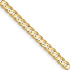 Leslie's 14k 3mm Open Concave Curb Chain
