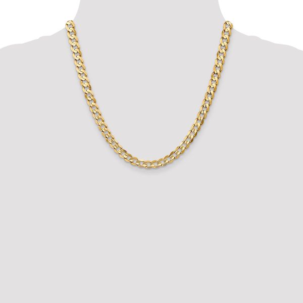 Leslie's 14k 6.75mm Open Concave Curb Chain - Image 4