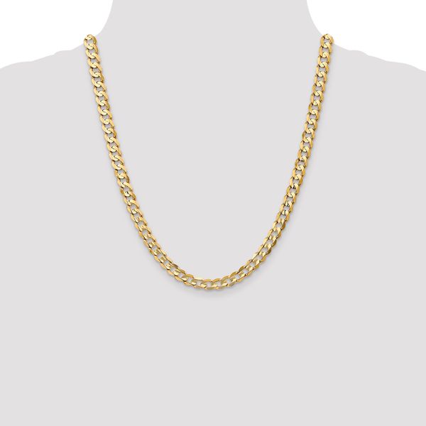 Leslie's 14k 6.75mm Open Concave Curb Chain - Image 4