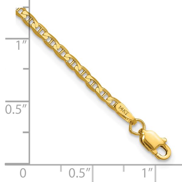 Leslie's 14k 2.4mm Concave Anchor Chain - Image 3