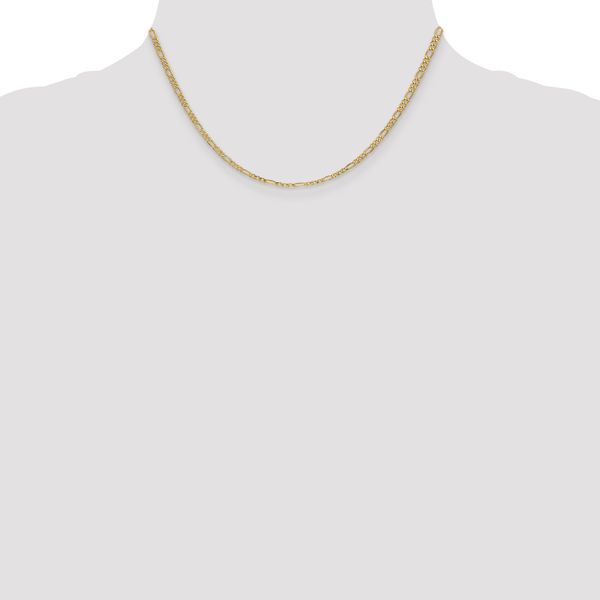 Leslie's 14k 2.5mm Semi-Solid Figaro Chain - Image 4