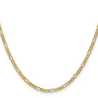 Leslie's 14k 2.5mm Semi-Solid Figaro Chain - Image 2
