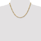 Leslie's 14k 5.75mm Semi-Solid Figaro Chain - Image 4