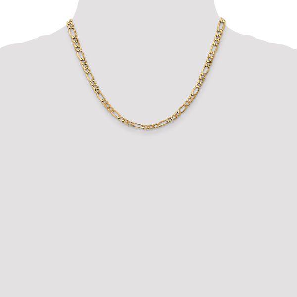 Leslie's 14k 5.75mm Semi-Solid Figaro Chain - Image 4