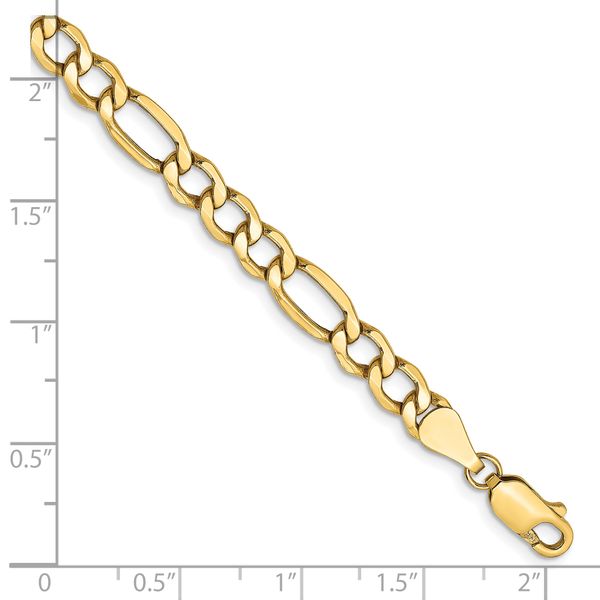 Leslie's 14k 5.75mm Semi-Solid Figaro Chain - Image 2