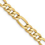 Leslie's 14k 6.25mm Semi-Solid Figaro Chain