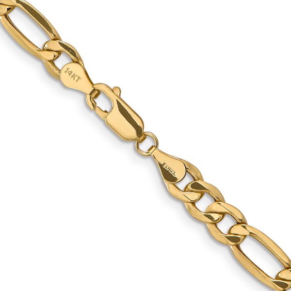 Leslie's 14k 6.25mm Semi-Solid Figaro Chain - Image 3