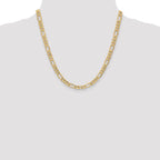 Leslie's 14k 6.25mm Semi-Solid Figaro Chain - Image 4