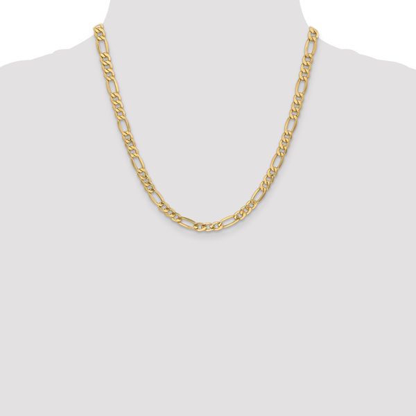 Leslie's 14k 6.25mm Semi-Solid Figaro Chain - Image 4