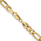 Leslie's 14k 6.25mm Semi-Solid Figaro Chain - Image 3