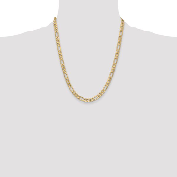 Leslie's 14k 6.25mm Semi-Solid Figaro Chain - Image 4