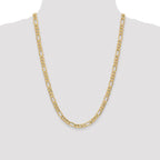 Leslie's 14k 6.25mm Semi-Solid Figaro Chain - Image 4