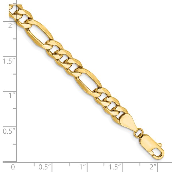 Leslie's 14k 6.25mm Semi-Solid Figaro Chain - Image 2
