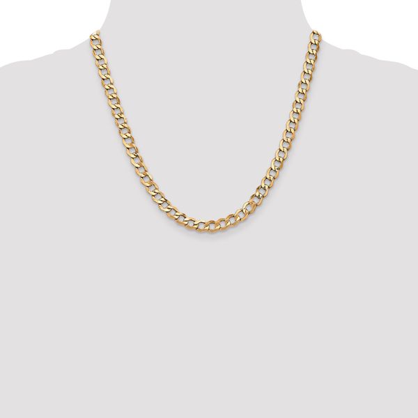 Leslie's 14k 6.5mm Semi-Solid Curb Chain - Image 4