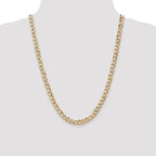 Leslie's 14k 6.5mm Semi-Solid Curb Chain - Image 4