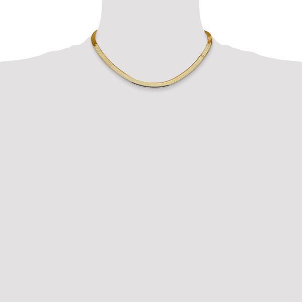 Leslie's 14k 5.5mm Silky Herringbone Chain - Image 4