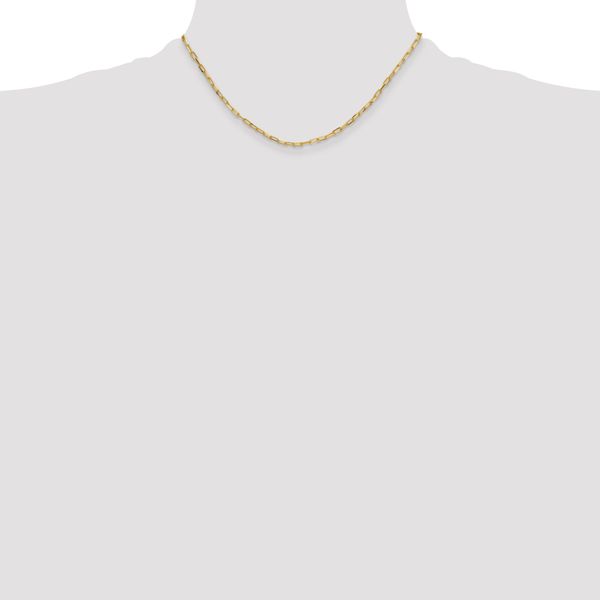 Leslie's 14k 3.0mm Solid Beveled D/C Paperclip Chain - Image 4