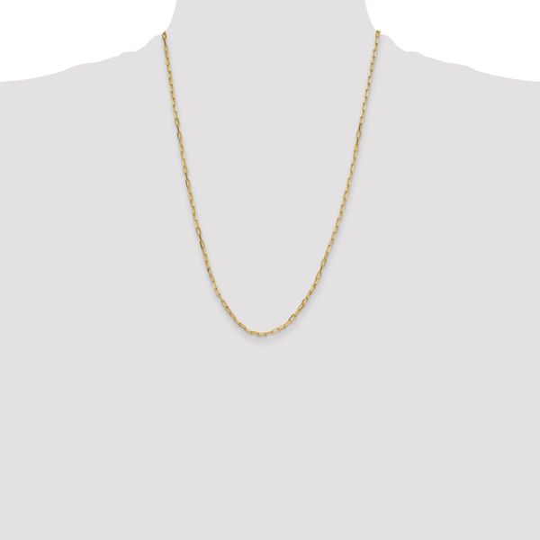Leslie's 14k 3.0mm Solid Beveled D/C Paperclip Chain - Image 4