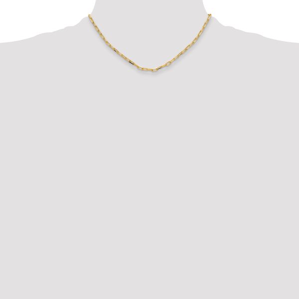 Leslie's 14k 3.5mm Solid Beveled D/C Paperclip Chain - Image 4