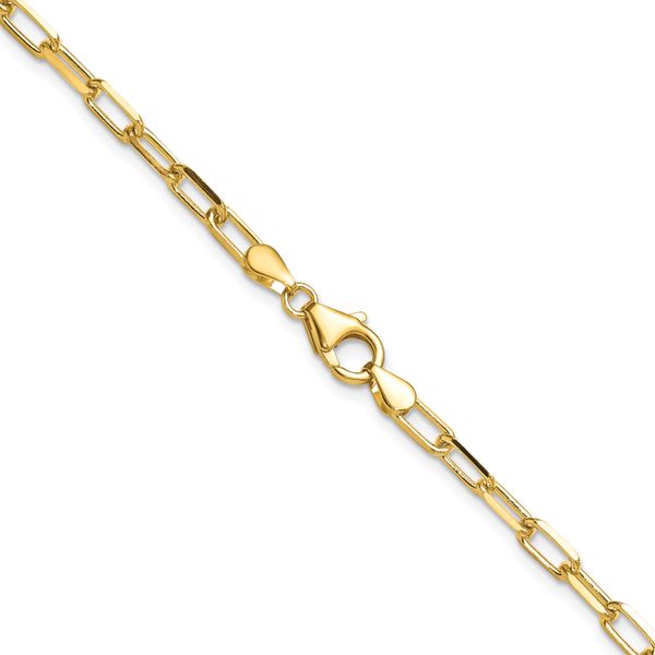 Leslie's 14k 3.5mm Solid Beveled D/C Paperclip Chain - Image 3