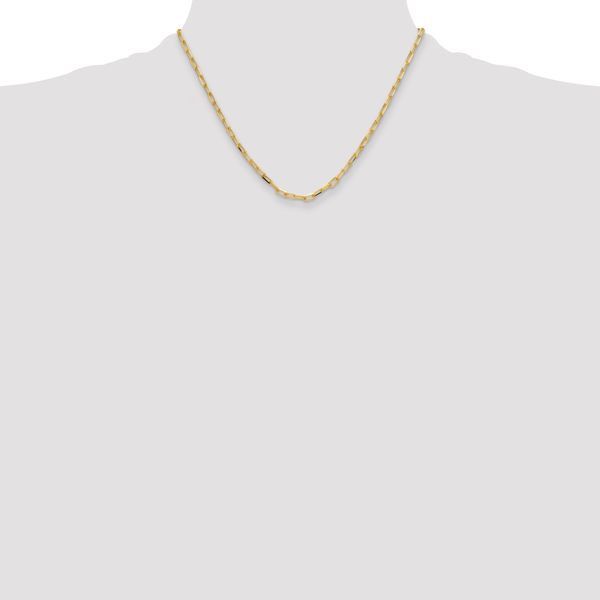 Leslie's 14k 3.5mm Solid Beveled D/C Paperclip Chain - Image 4