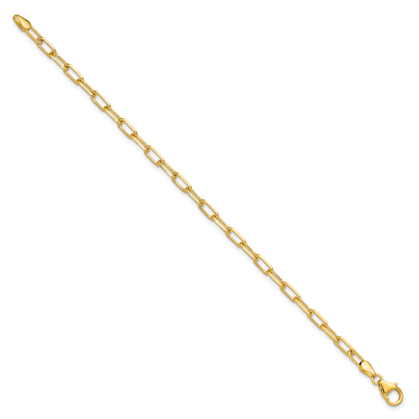 Leslie's 14k 3.5mm Solid Beveled D/C Paperclip Chain - Image 2