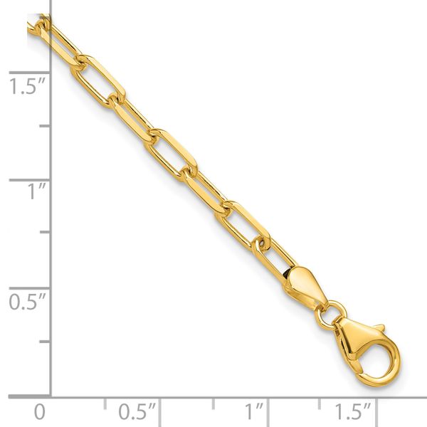 Leslie's 14k 3.5mm Solid Beveled D/C Paperclip Chain - Image 3