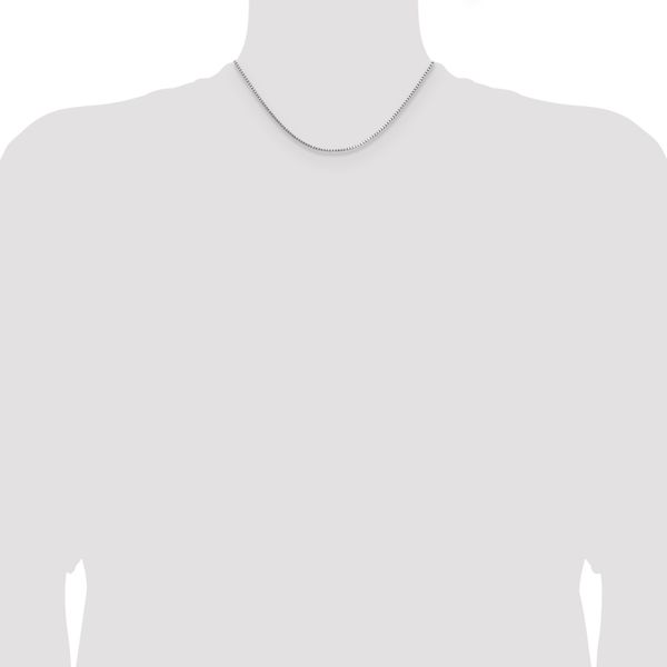 Leslie's 14K White Gold 1.10mm Box Chain - Image 4