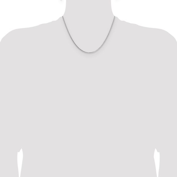 Leslie's 14K White Gold 1.10mm Box Chain - Image 4