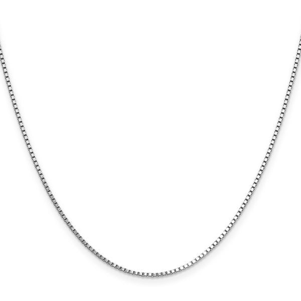 Leslie's 14K White Gold 1.10mm Box Chain - Image 2