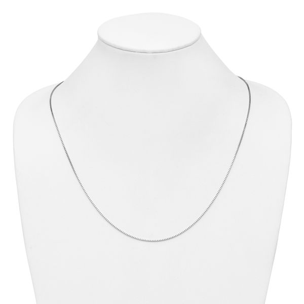 Leslie's 14K White Gold 1.10mm Box Chain - Image 4