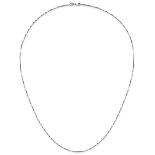 Leslie's 14K White Gold 1.10mm Box Chain - Image 5