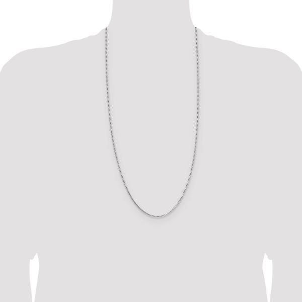 Leslie's 14K White Gold 1.10mm Box Chain - Image 4