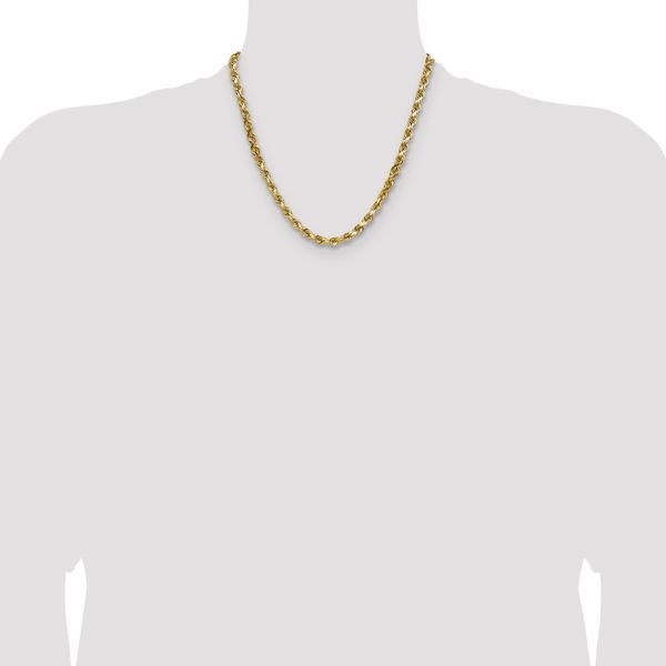 Leslie's 14K 6.5mm Diamond-Cut Rope Chain - Image 4