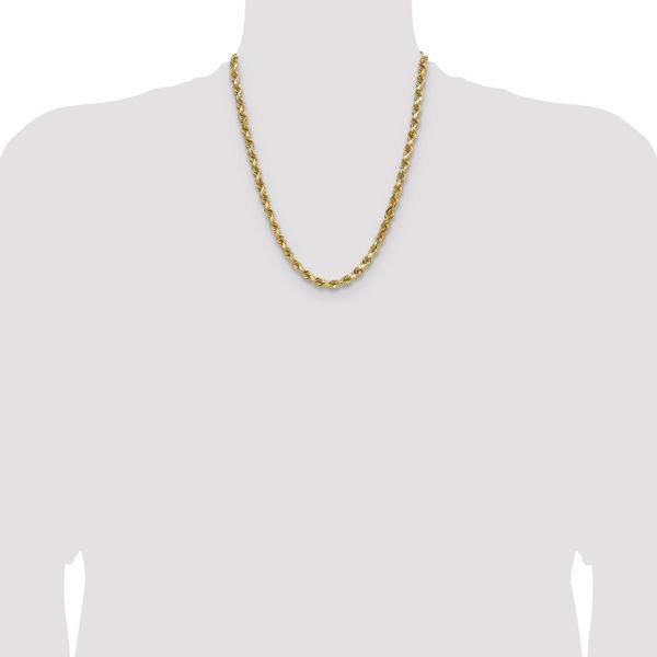 Leslie's 14K 6.5mm Diamond-Cut Rope Chain - Image 4