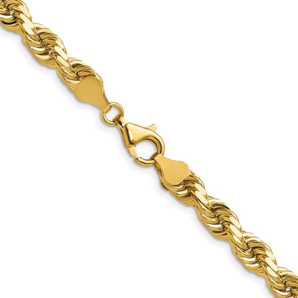 Leslie's 14K 6.5mm Diamond-Cut Rope Chain - Image 3