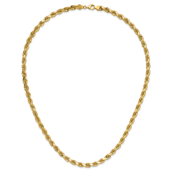 Leslie's 14K 6.5mm Diamond-Cut Rope Chain - Image 5