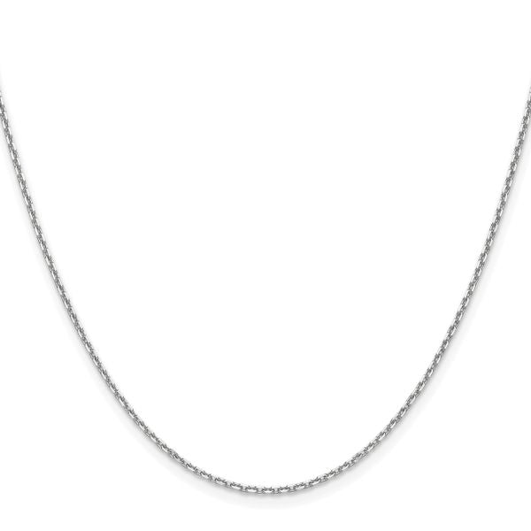 Leslie's 14K White Gold 1.5mm D/C Square Cable Chain - Image 2